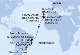 MSC Lirica - Portugalsko, Španělsko, Brazílie (Funchal)