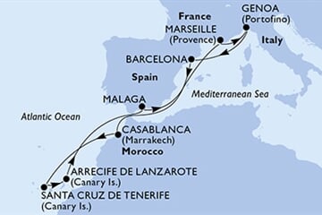 MSC Divina - Španělsko, Francie, Itálie, Maroko (Santa Cruz de Tenerife)