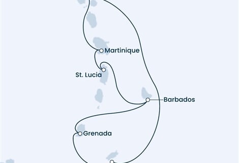 Costa Serena - Nizozemské Antily, Trinidad a Tobago (Pointe-a-Pitre)
