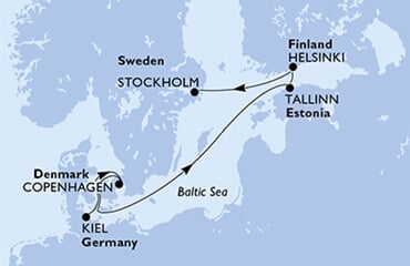 MSC Fantasia - Německo, Dánsko, Estonsko, Finsko, Švédsko (z Kielu)