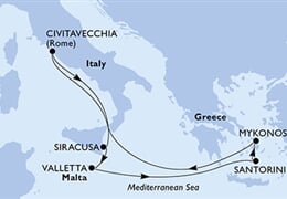 MSC Divina - Malta, Řecko, Itálie (La Valetta)