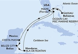 MSC Divina - USA, Bahamy, Mexiko, Belize, Honduras (z Miami)