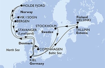 MSC Fantasia - Německo, Dánsko, Estonsko, Finsko, Švédsko, ... (z Kielu)