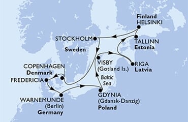 MSC Poesia - Německo, Polsko, Švédsko, Lotyšsko, Estonsko, ... (Warnemünde)
