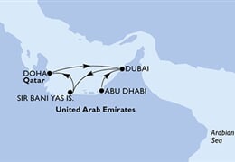 MSC Virtuosa - Arabské emiráty, Katar (z Abú Dhabí)