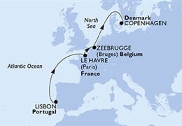 MSC Fantasia - Portugalsko, Francie, Belgie, Dánsko (z Lisabonu)