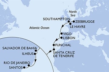 MSC Preziosa - Belgie, Francie, Velká Británie, Španělsko, Portugalsko, ... (Zeebrugge)