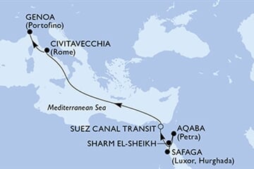 MSC Orchestra - Egypt, Jordánsko, Itálie (Safaga)