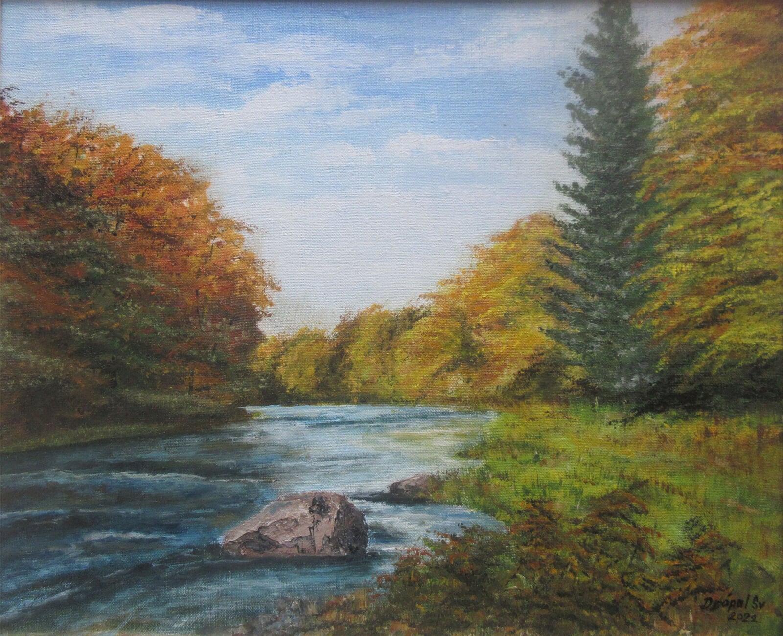 Svatopluk Drápal: Oslava, 40 × 48 cm