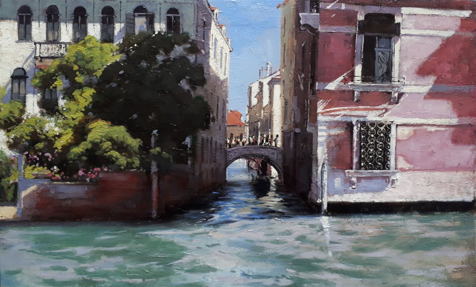 Petr Mirčev: Benátky most, 30 × 50 cm