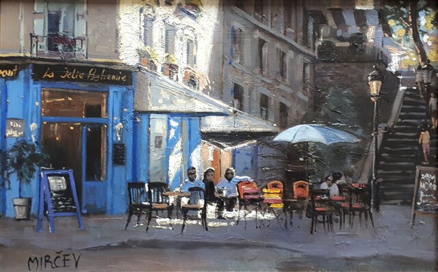 Paříž, kavárna