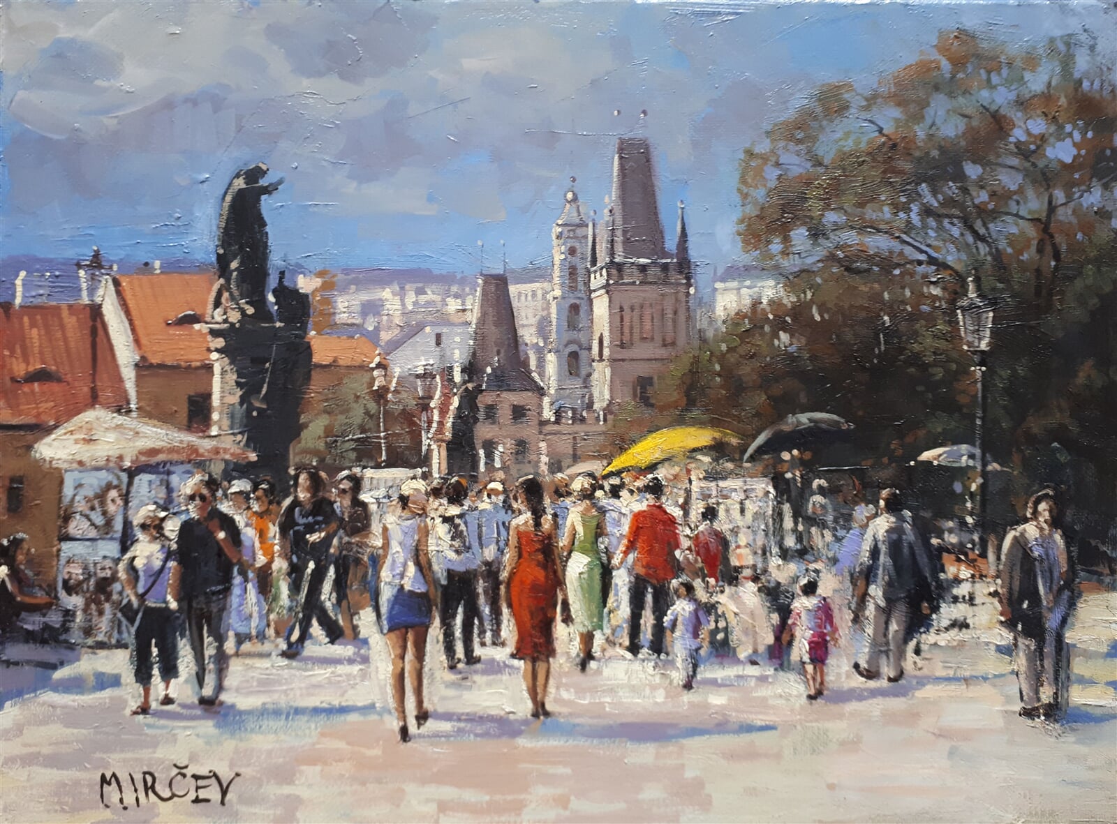 Petr Mirčev: Karlův most, 30 × 40 cm