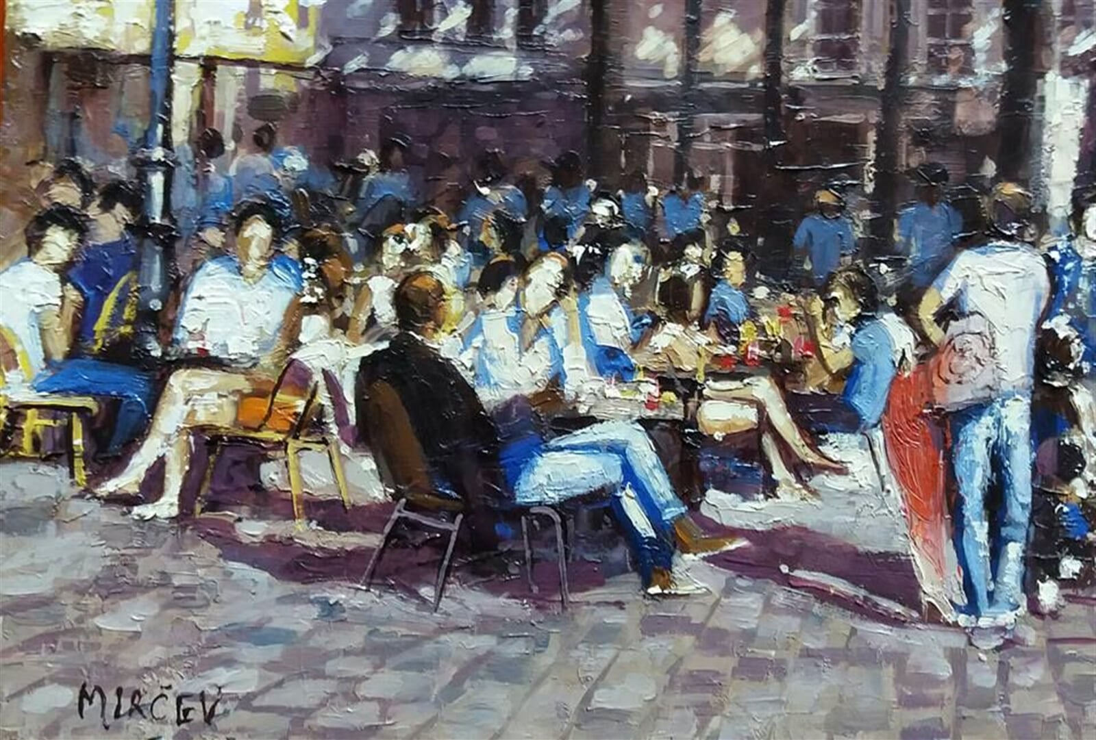 Petr Mirčev: Kavárna Paříž, 30 × 40 cm
