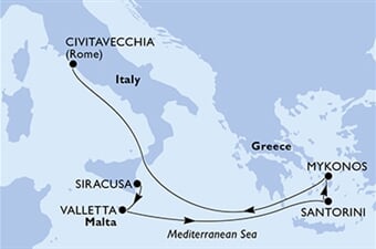 MSC Divina - Itálie, Malta, Řecko (Syrakusy)