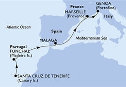 MSC Divina - Španělsko, Portugalsko, Francie, Itálie (Santa Cruz de Tenerife)