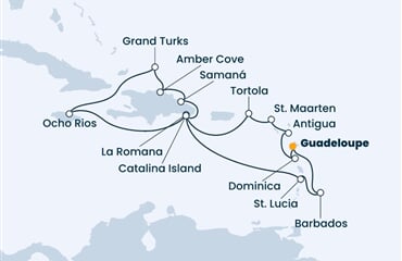 Costa Pacifica - Nizozemské Antily, Dominika, Panenské o. (britské), Dominikán.rep., Jamajka, ... (Pointe-a-Pitre)