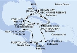 MSC Divina - USA, Mexiko, Kajmanské o., Jamajka, Bahamy, ... (z Miami)