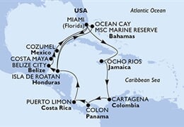 MSC Divina - USA, Jamajka, Kolumbie, Panama, Kostarika, ... (z Miami)