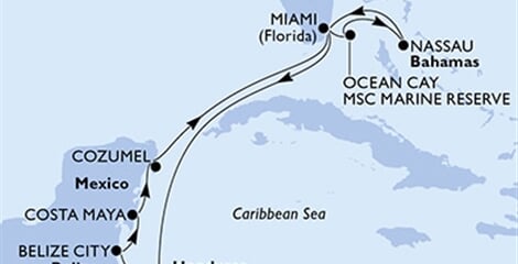 MSC Divina - USA, Honduras, Belize, Mexiko, Bahamy (z Miami)
