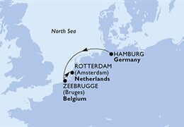 MSC Euribia - Německo, Belgie, Nizozemí (Hamburk)