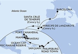 MSC Seashore - Španělsko, Nizozemské Antily, Panenské o. (britské), Portoriko, USA, ... (z Barcelony)