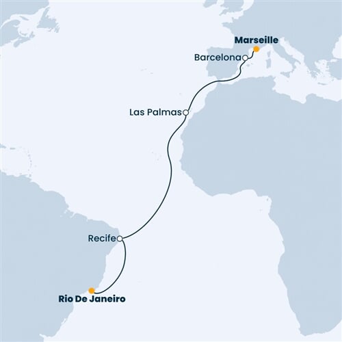 Trasa plavby CFS-RIO14A00