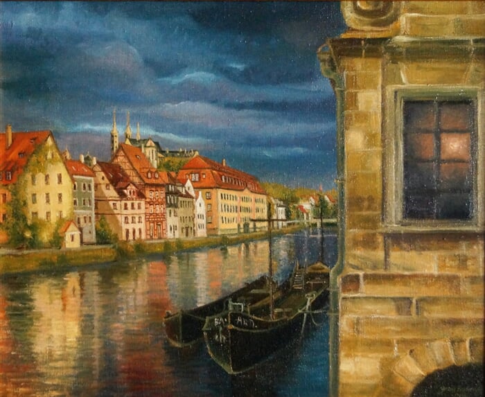 Bamberg I. olej na plátně, 55 x 45 cm