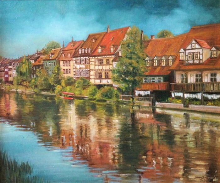 Bamberg.olej na plátně, 60 x 50 cm