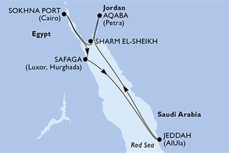 MSC Orchestra - Egypt, Saúdská Arábie, Jordánsko ()