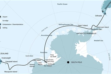 Ross Sea Incl. helicopters - Campbell Island - Macquarie Island - Polar Circle - Ross Sea - Peter I Island - Antarctic Peninsula (m/v Ortelius)