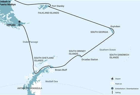 Falkland Islands - South Georgia - Antarctica (m/v Ortelius)