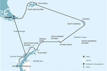 Falkland Islands - South Georgia - Elephant Island - Antarctica - Polar Circle (m/v Hondius)