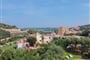Pohled na residenci z dronu, Liscia di Vacca, Sardinie