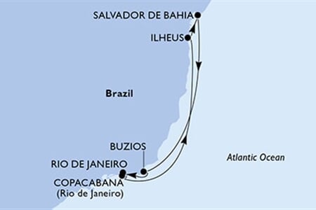 MSC Seaview - Brazílie (z Rio de Janeira)