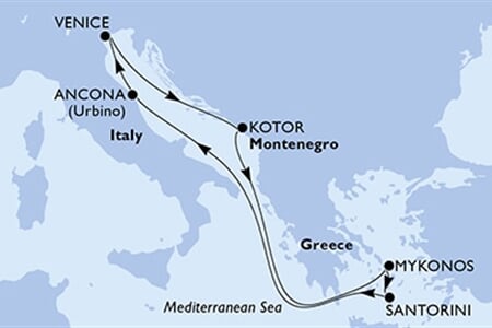 MSC Lirica - Itálie, Černá Hora, Řecko (z Benátek)