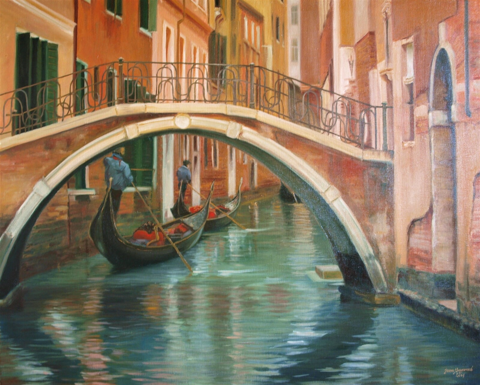 Jana Bayerová: Benátská laguna, 90 × 115 cm