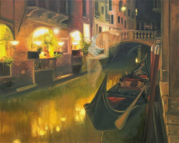 Duch gondoly, olej na plátně, 100 x 80cm