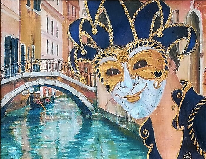 Benátčan. olej na plátně, 45 x 30cm