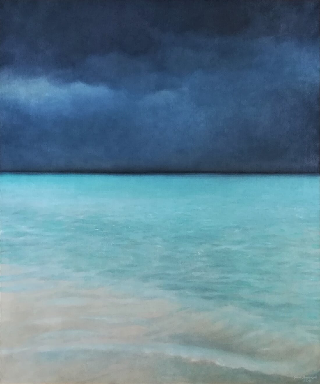 Bezvětří, olej na plátně,100 x 120 cm
