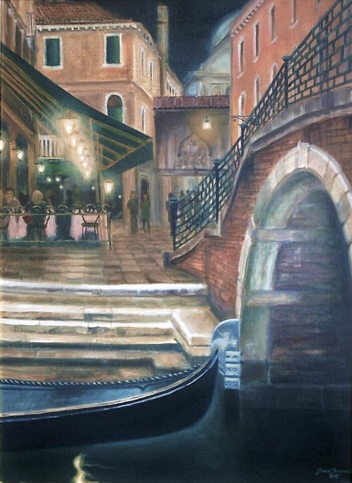 Gondola, olej na plátně, 60 x 80 cm