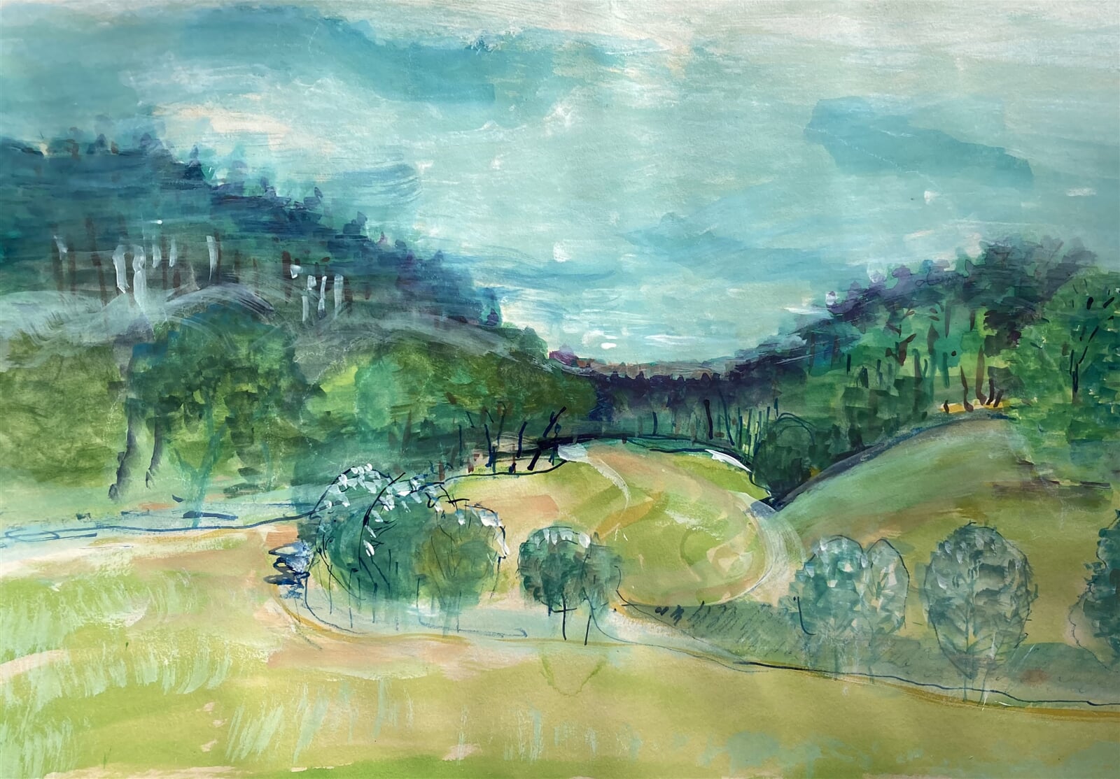 Tereza Axmanová: Tasov - Na Potokách, 50 × 70 cm