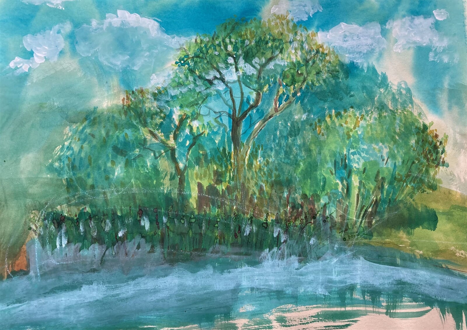 Tereza Axmanová: Tasov - Akáty pod Hrádkem, 50 × 70 cm
