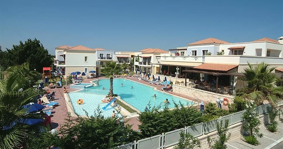 Aparthotel Aegean Houses: fotografie vybavení exteriérů a interiérů ubytování.