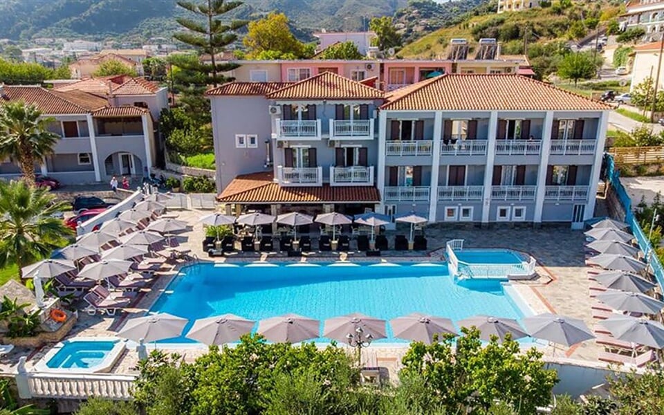 Aparthotel Anamar Zante: fotografie vybavení exteriérů a interiérů ubytování.