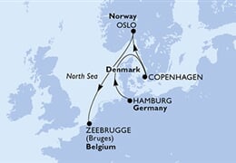 MSC Preziosa - Německo, Dánsko, Norsko, Belgie (Hamburk)