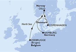 MSC Preziosa - Belgie, Dánsko, Norsko, Německo (Zeebrugge)
