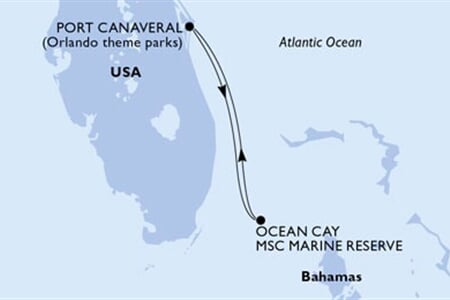 MSC Seaside - USA, Bahamy (z Port Canaveralu)