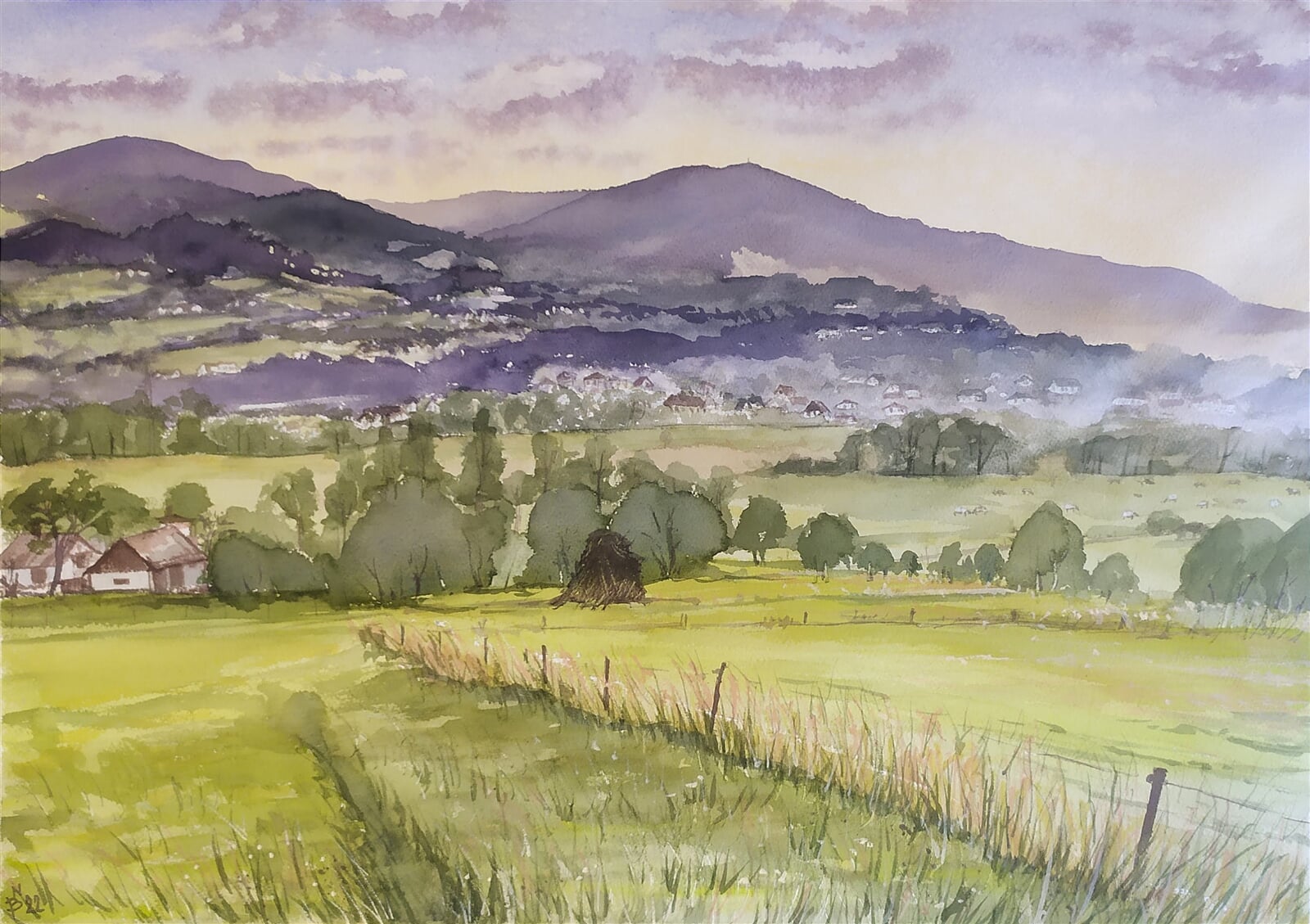 Blažena Niemcová: Nad Vendryní, 50 × 70 cm