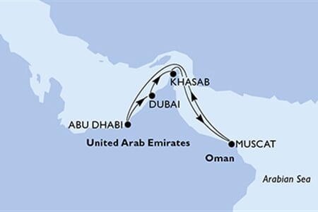 MSC Opera - Arabské emiráty, Omán (z Abú Dhabí)