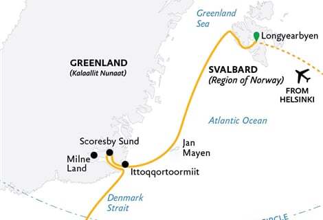 Four Arctic Islands: Spitsbergen, Jan Mayen, Greenland and Iceland (Ocean Adventurer)